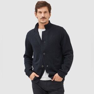 Rodd & Gunn Italian Yarn West Eyreton Cotton & Wool-Blend Cardigan Navy Blue XL